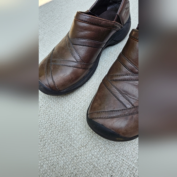 Merrell Brown Leather Comfort Shoes, Casual Loafers, Stretch Side Size 9 - Picture 8 of 10